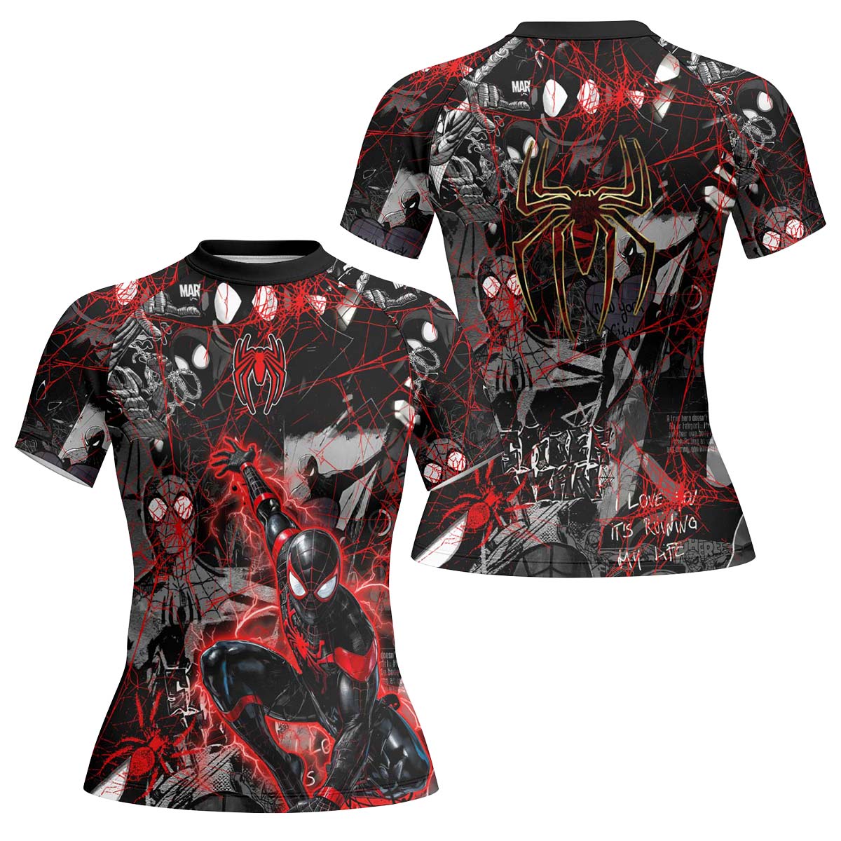 Spider Man Miles Morales Rash Guard
