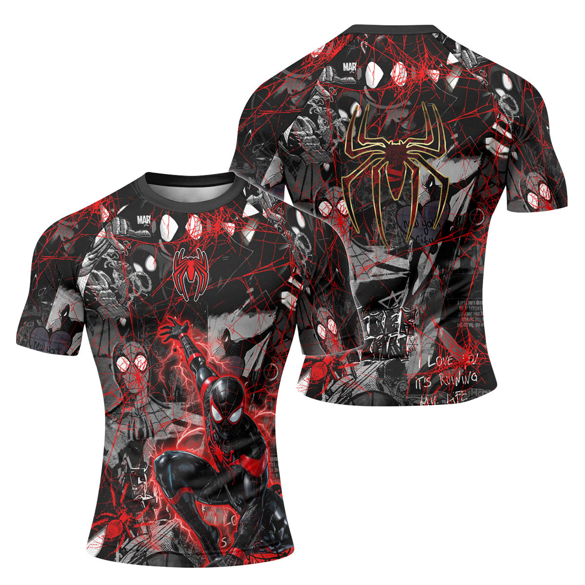 Spider Man Miles Morales Rash Guard