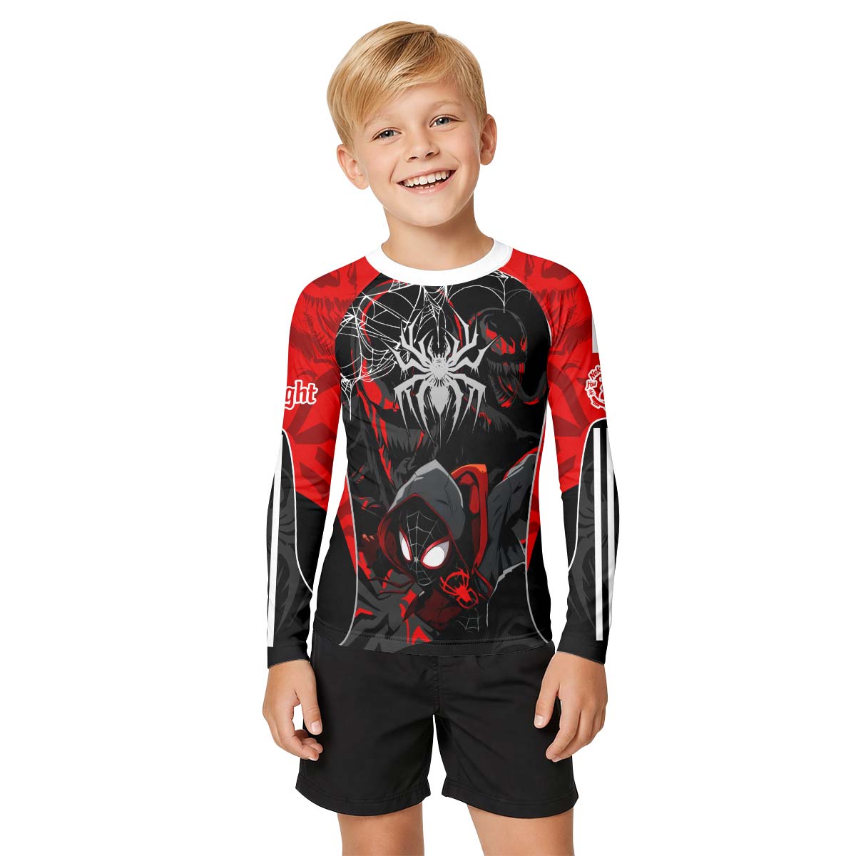  Spider Man Miles Morales Venom Kid Rash Guard