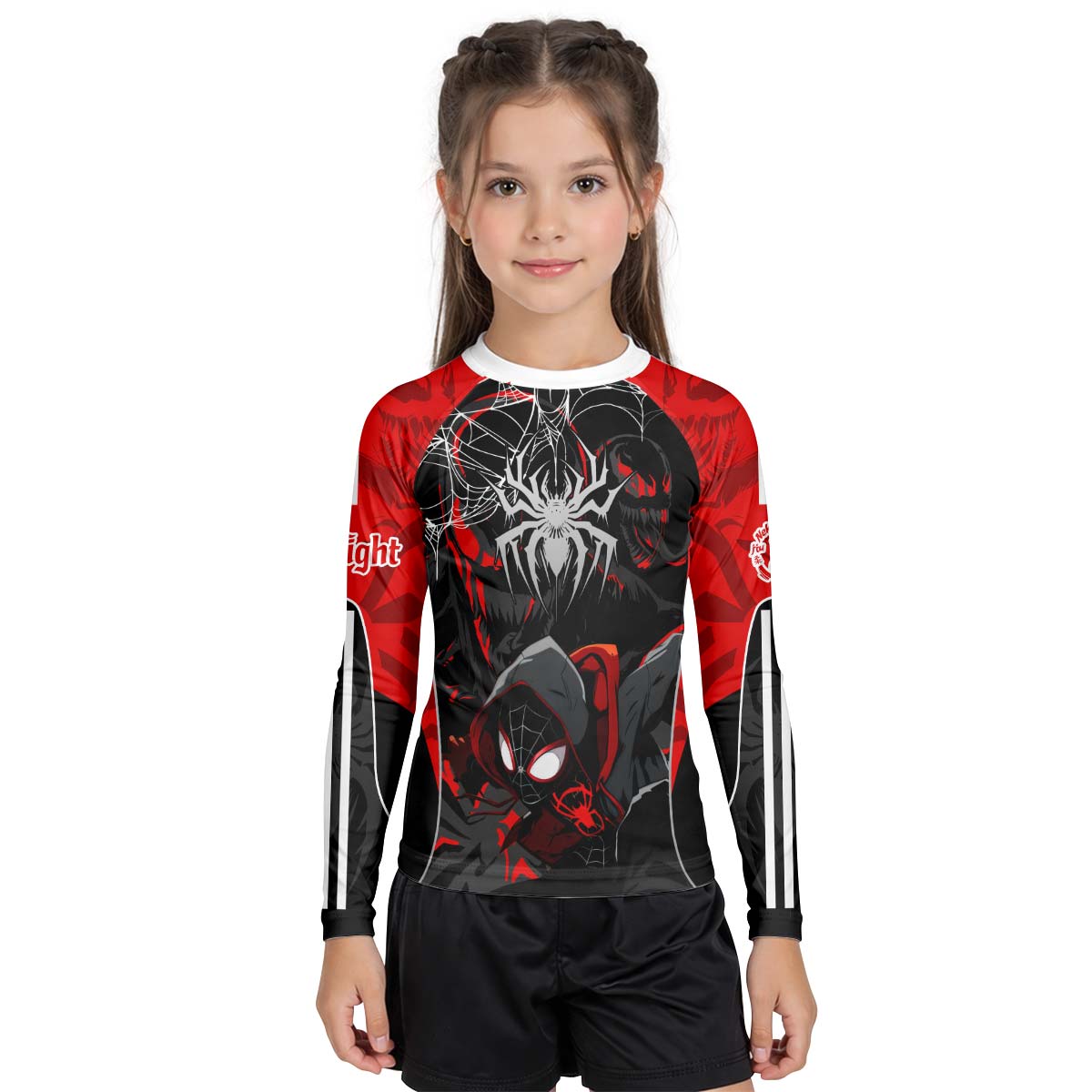  Spider Man Miles Morales Venom Kid Rash Guard