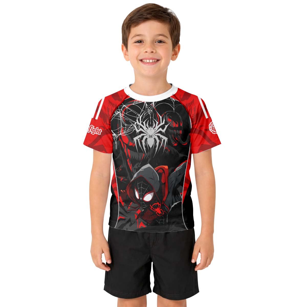  Spider Man Miles Morales Venom Kid Rash Guard