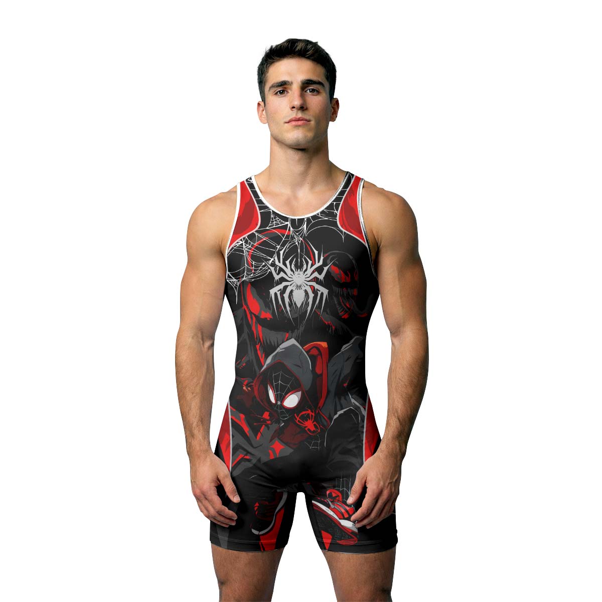 Spider Man Miles Morales Venom Wrestling Singlet