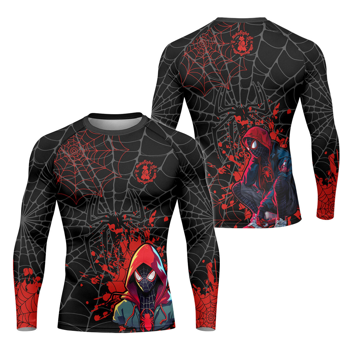 Spider Rash Guard Spider Man Multiverse Rash Guard | Superhero Compression Shirt – NekoFight