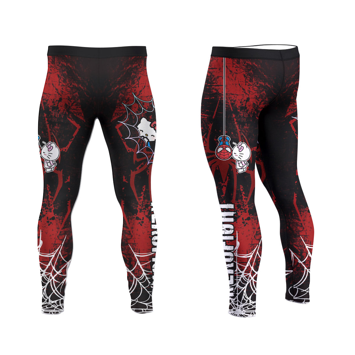  Spider Man x Hello Kitty Men's Compression Leggings
