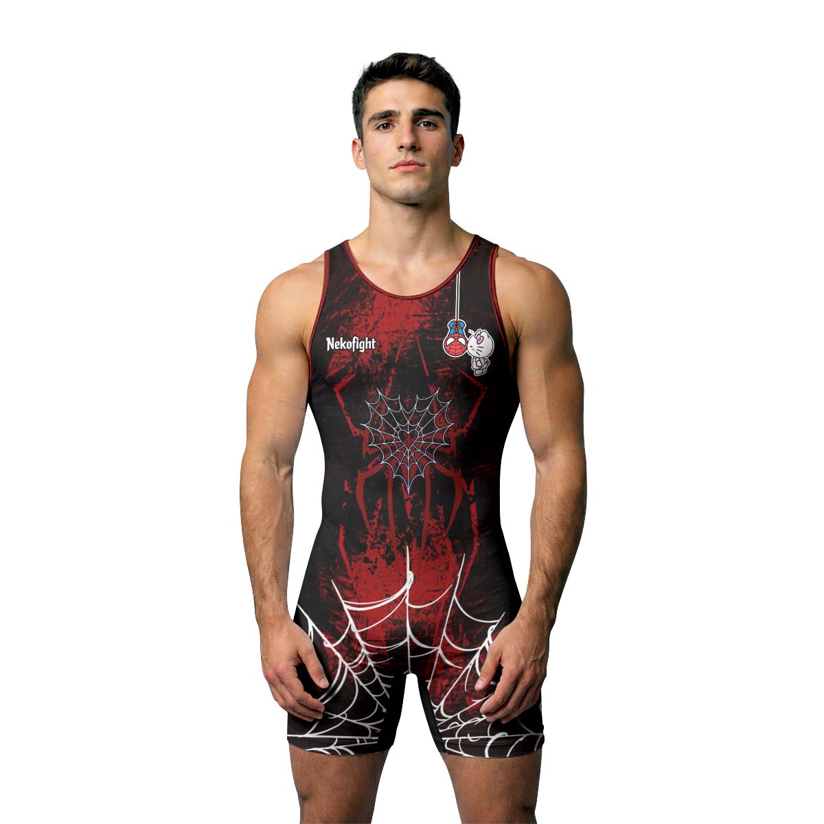 Spider Man x Hello Kitty Wrestling Singlet