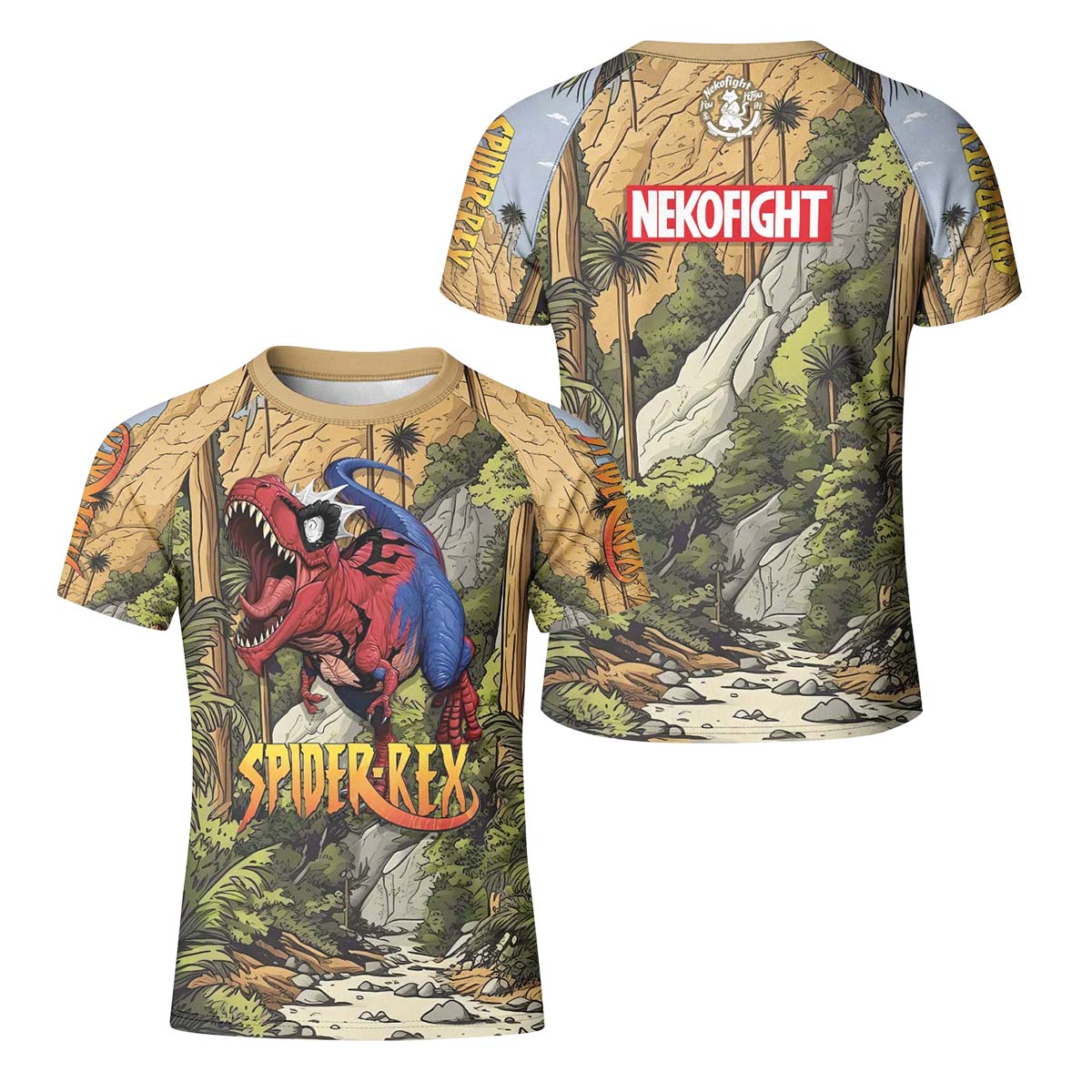 Spider Rex Ancient Time Kid Rash Guard