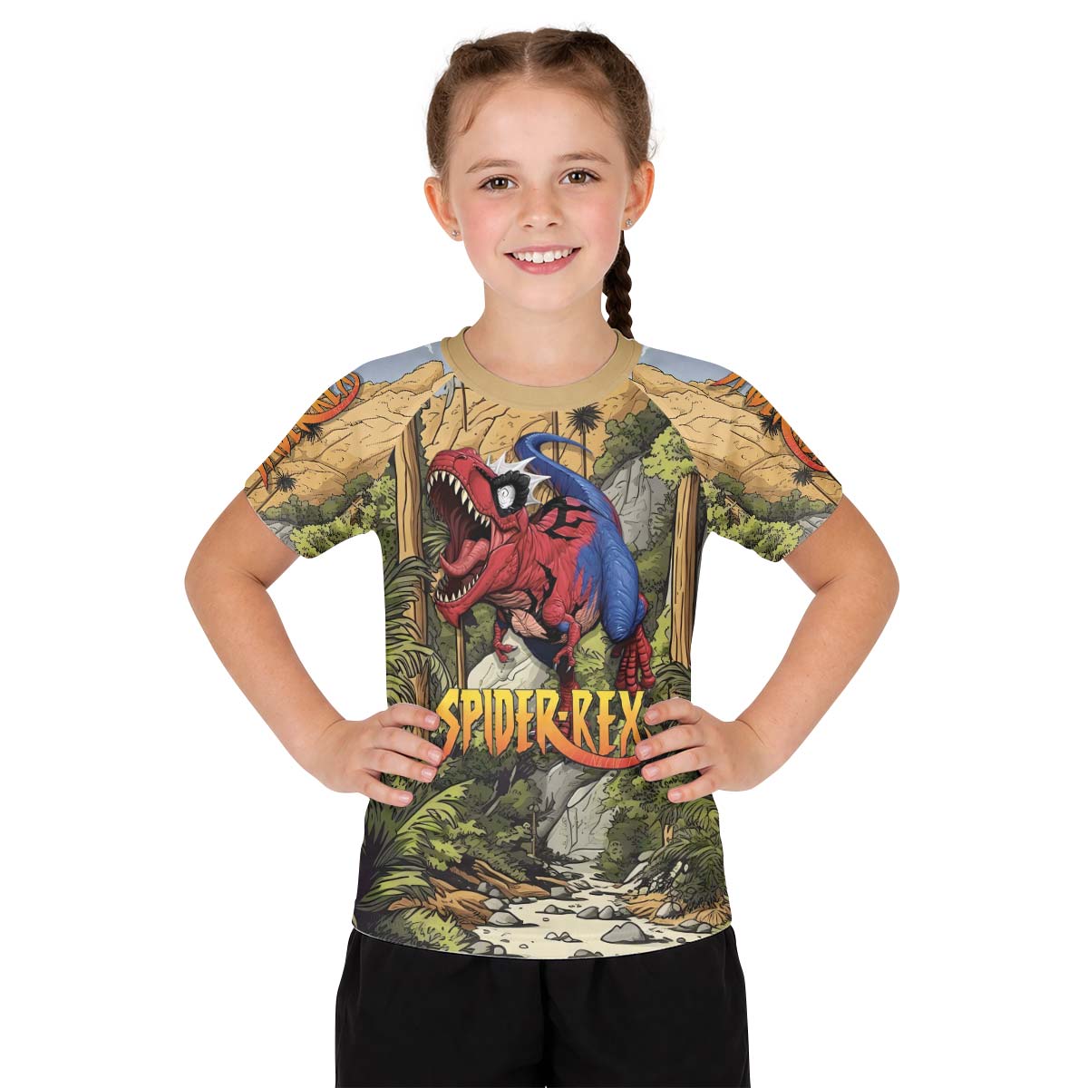 Spider Rex Ancient Time Kid Rash Guard