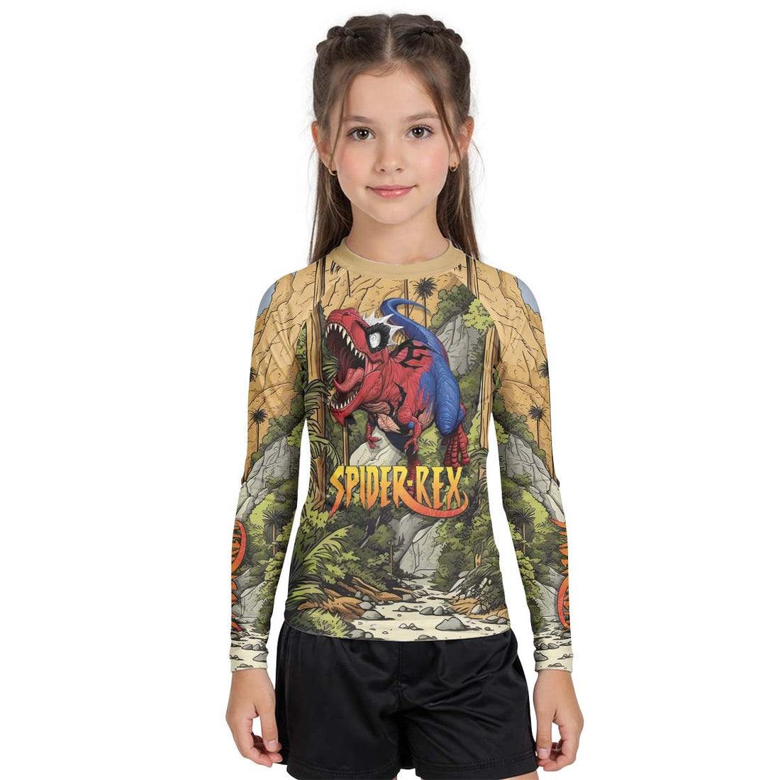 Spider Rex Ancient Time Kid Rash Guard