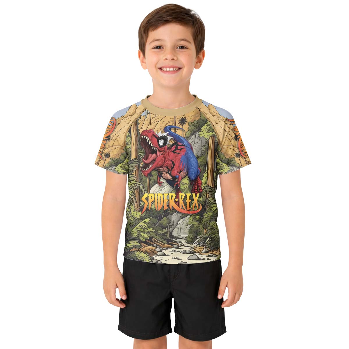 Spider Rex Ancient Time Kid Rash Guard