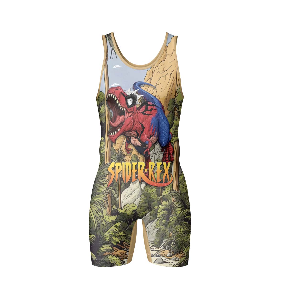 Spider Rex Ancient Time Wrestling Singlet