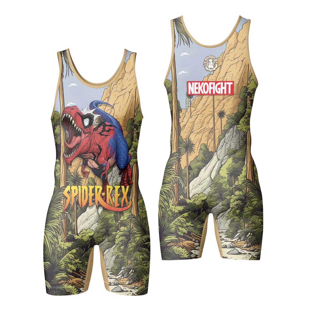 Spider Rex Ancient Time Wrestling Singlet
