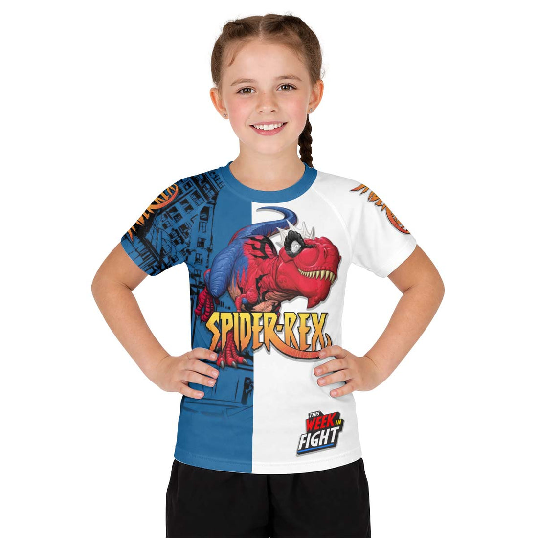 Spider Rex Fight Week Kid Rash Guard