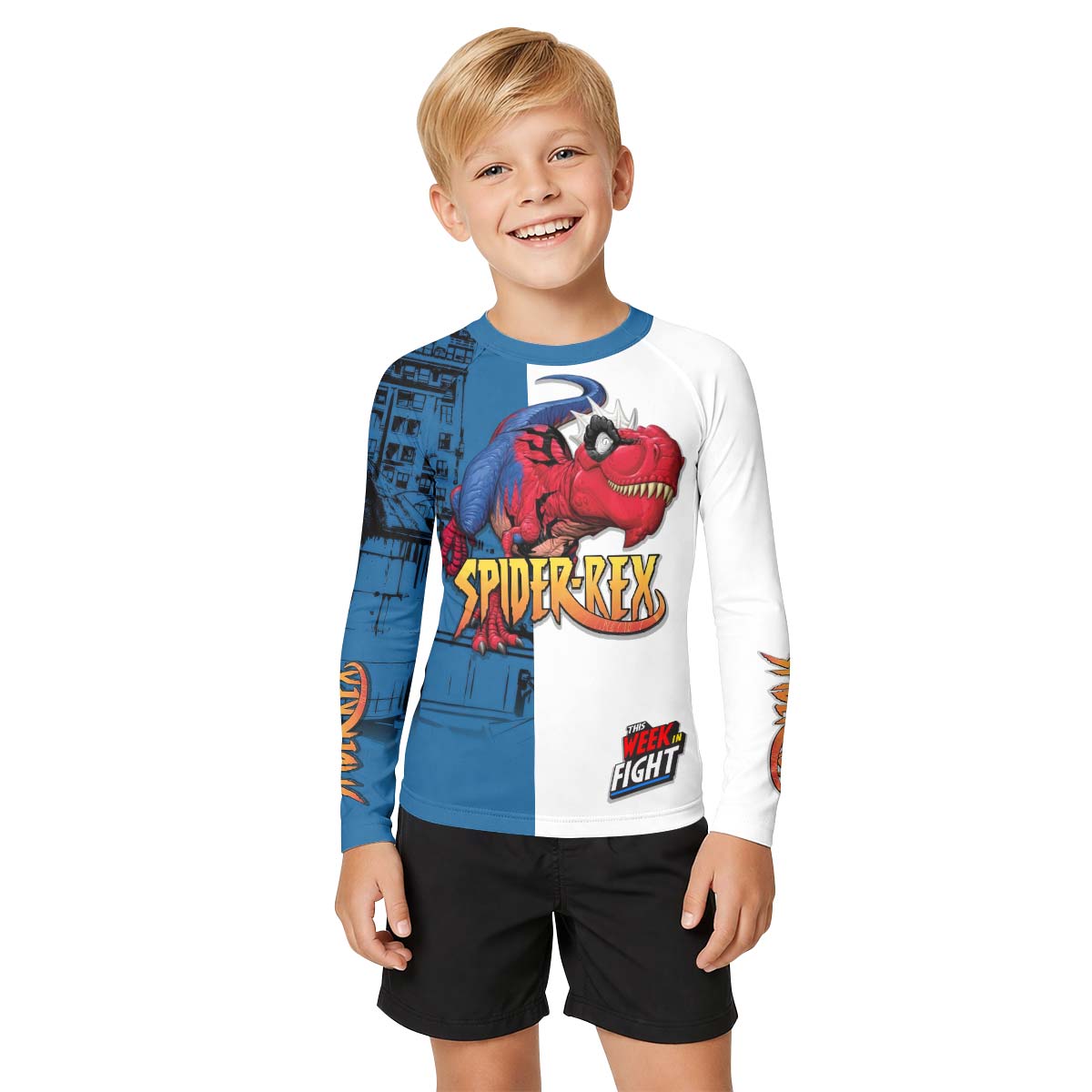 Spider Rex Fight Week Kid Rash Guard