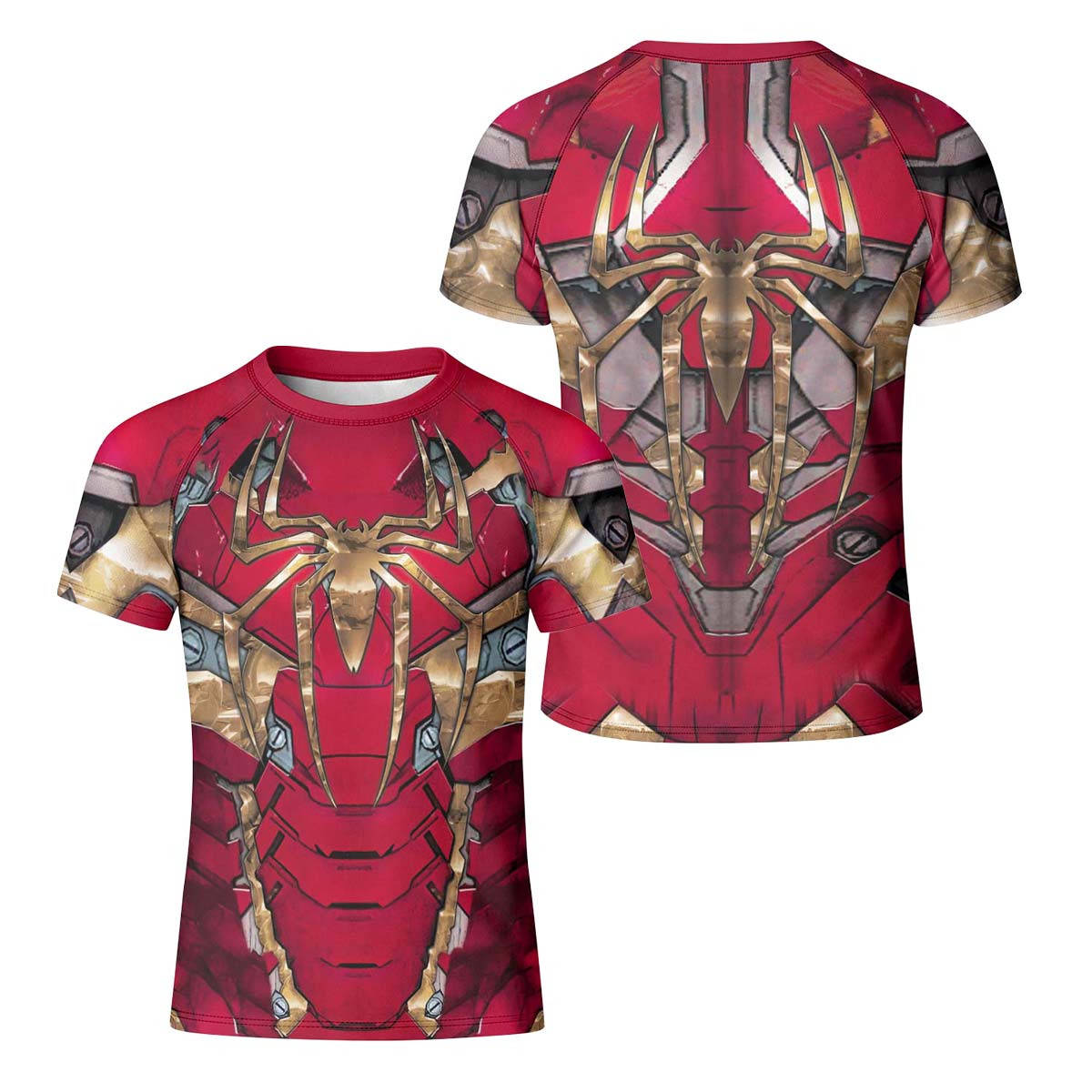  Spiderman Iron Armor Kids Rash Guard