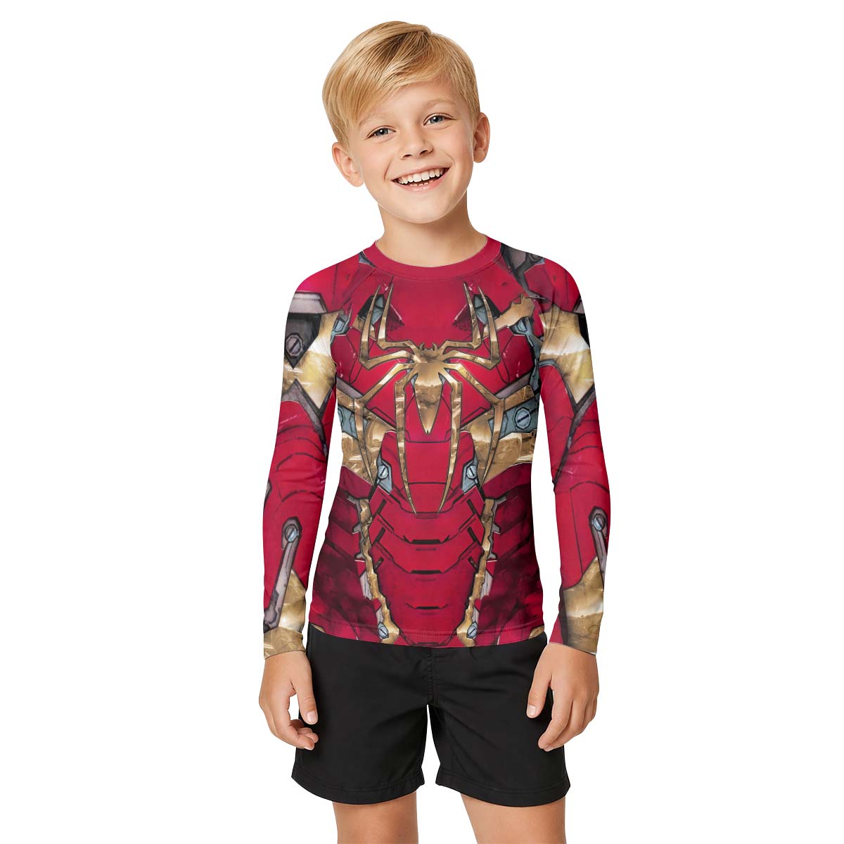 Spiderman Iron Armor Kids Rash Guard
