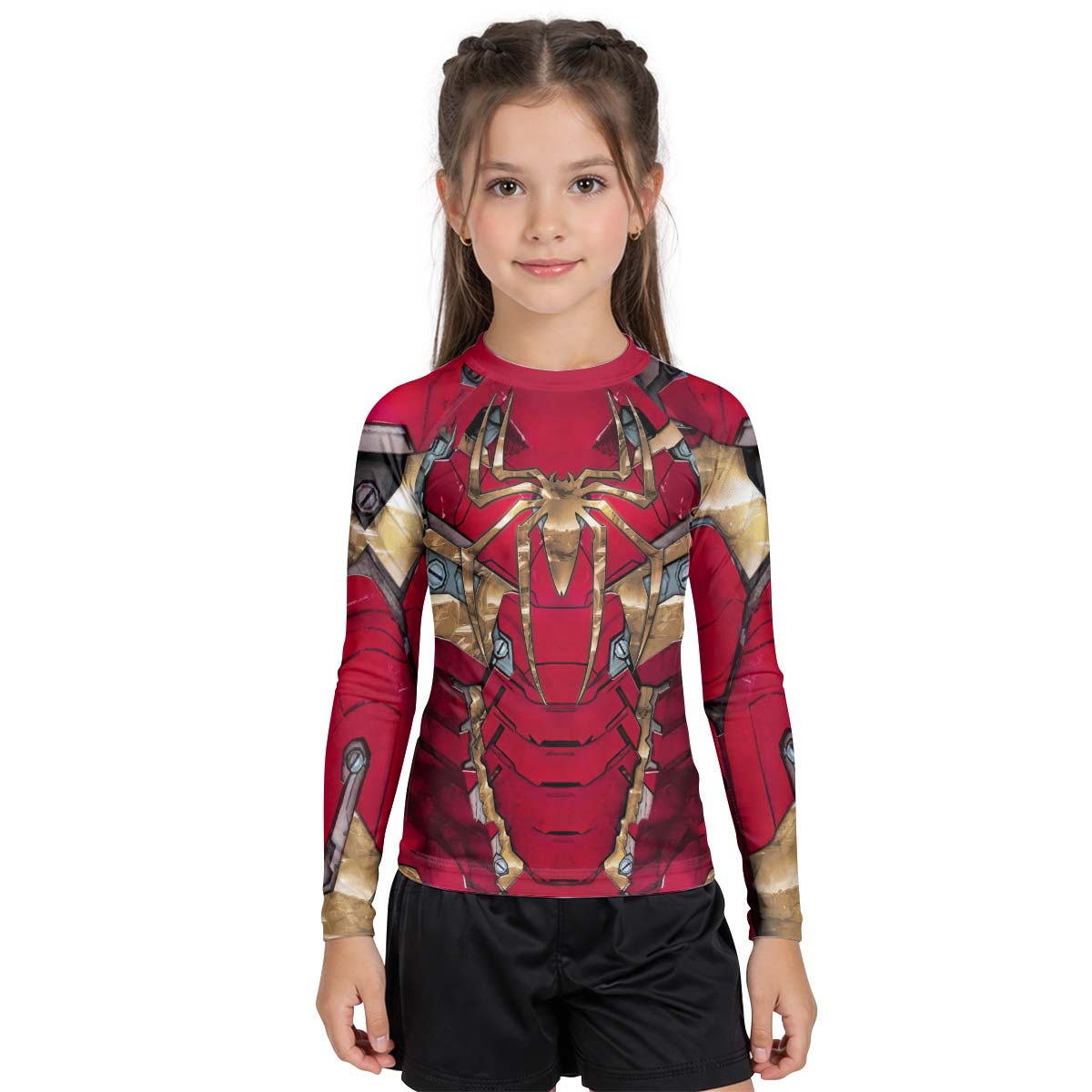Spiderman Iron Armor Kids Rash Guard