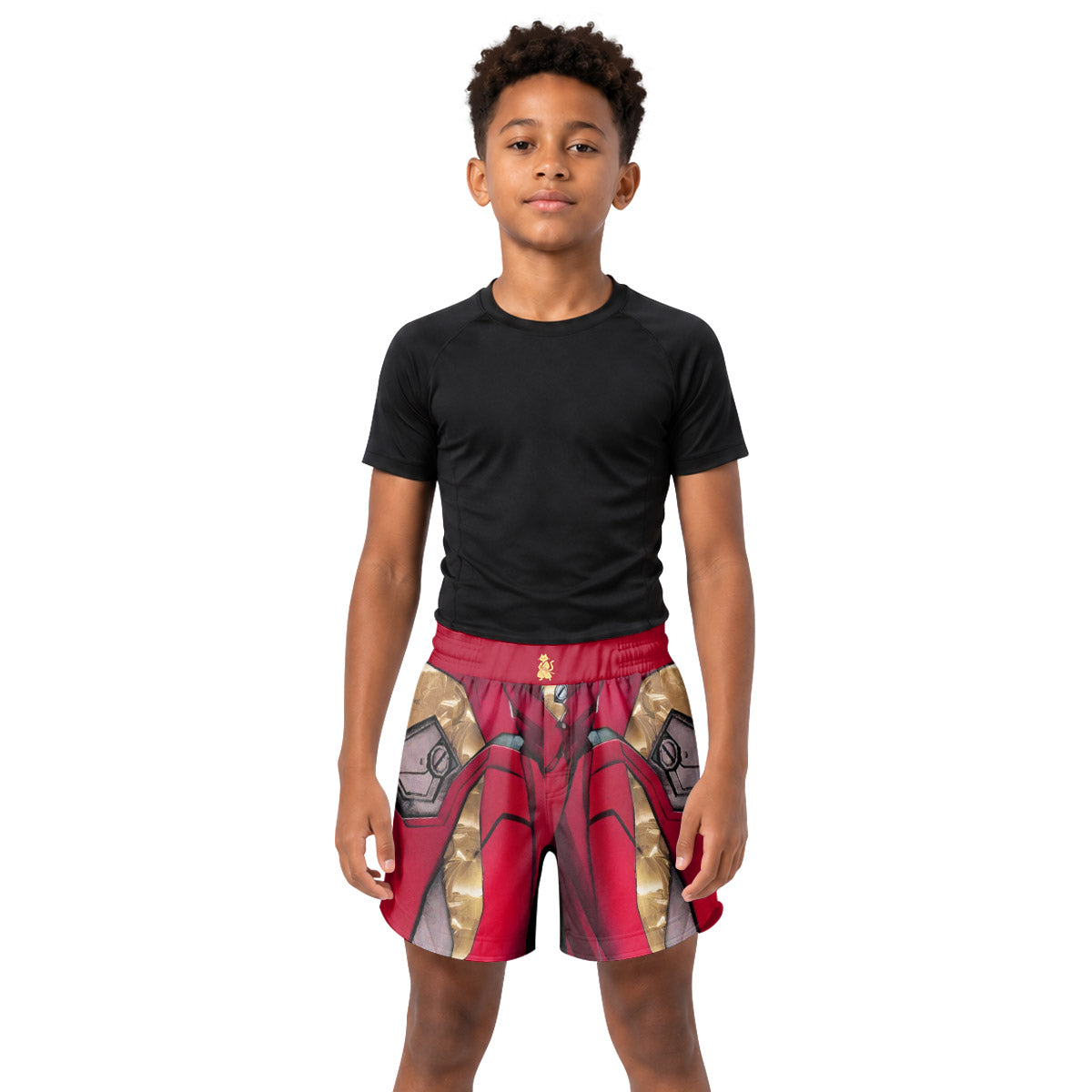 Spiderman Iron Armor Kids Grappling Shorts