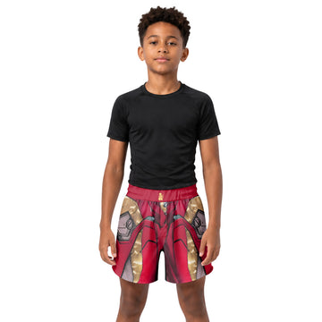 Spiderman Iron Armor Kids Grappling Shorts