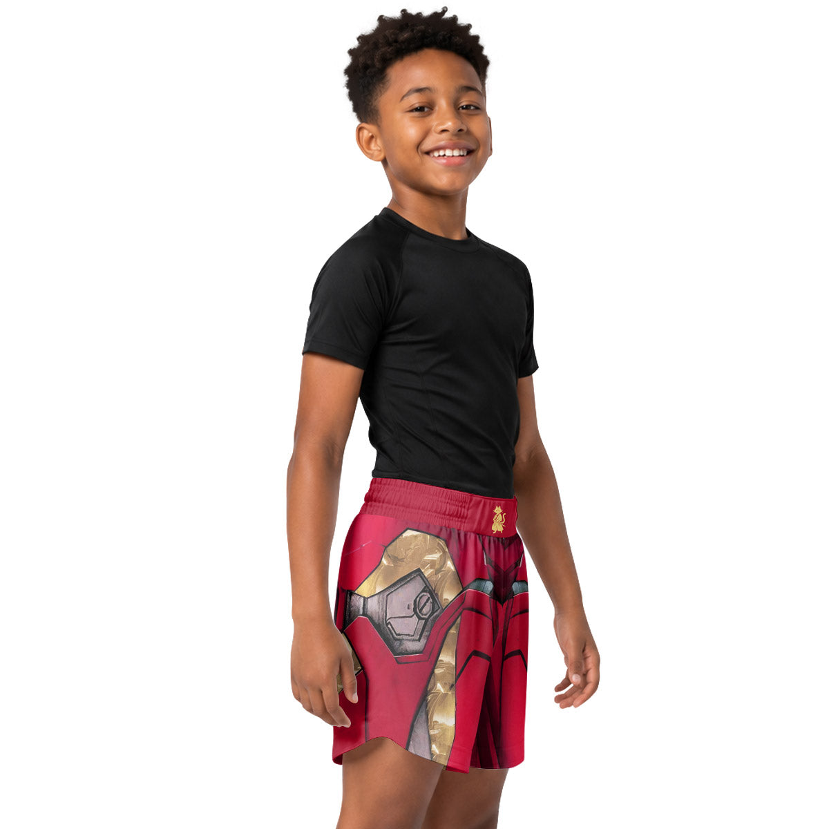 Spiderman Iron Armor Kids Grappling Shorts