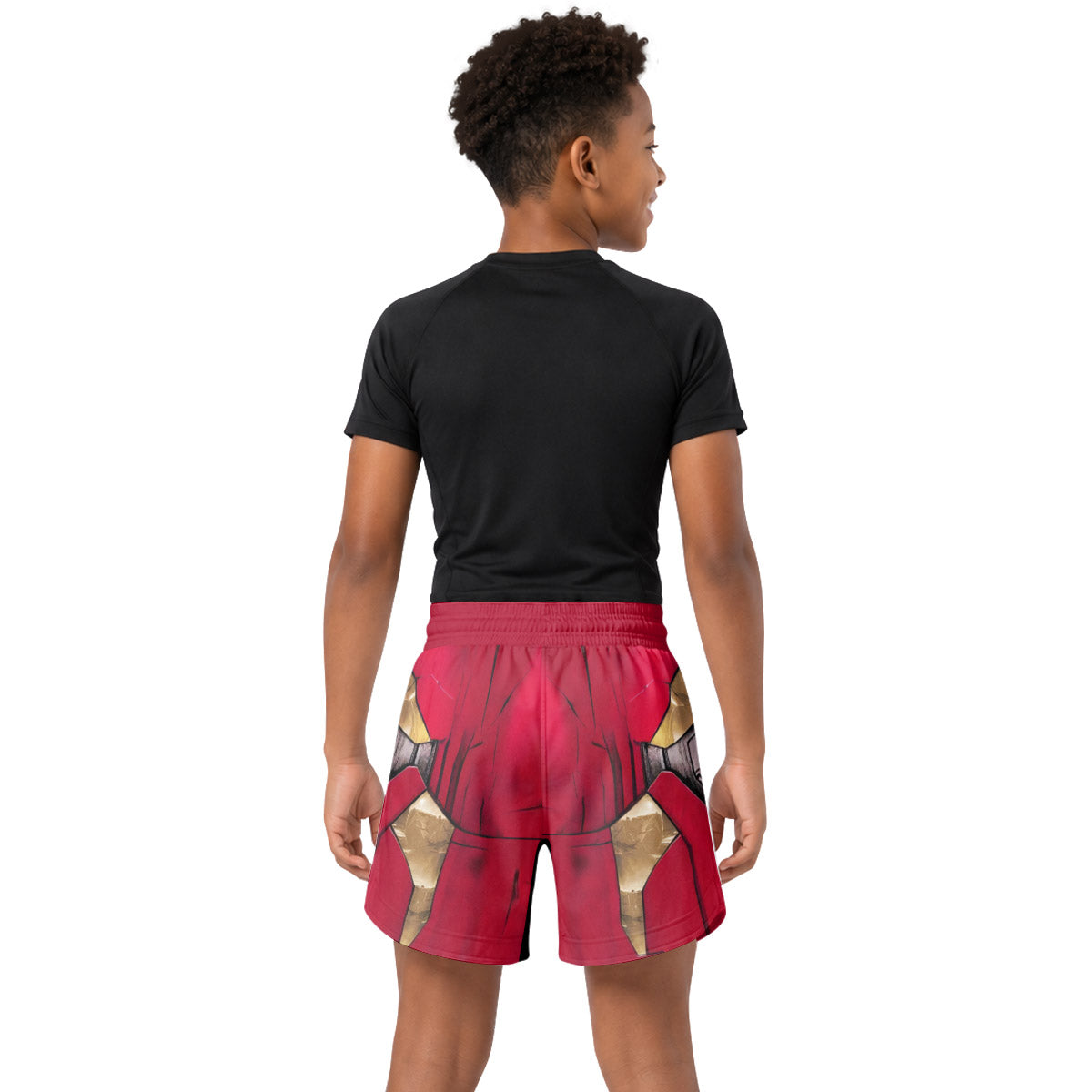 Spiderman Iron Armor Kids Grappling Shorts