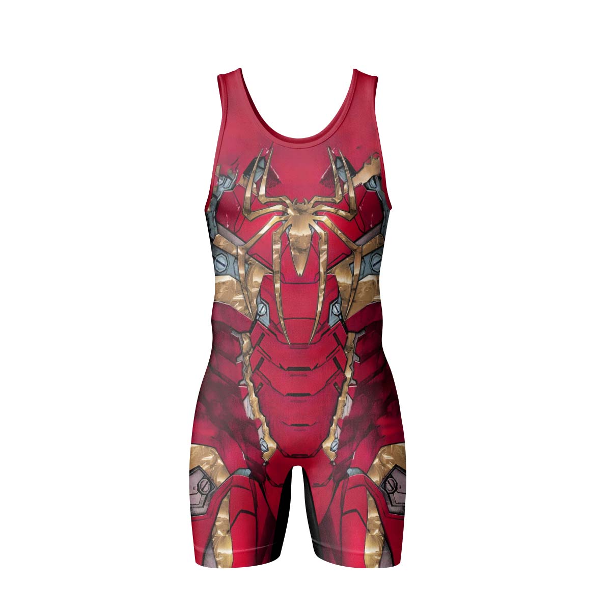  Spiderman Iron Armor Wrestling Singlet