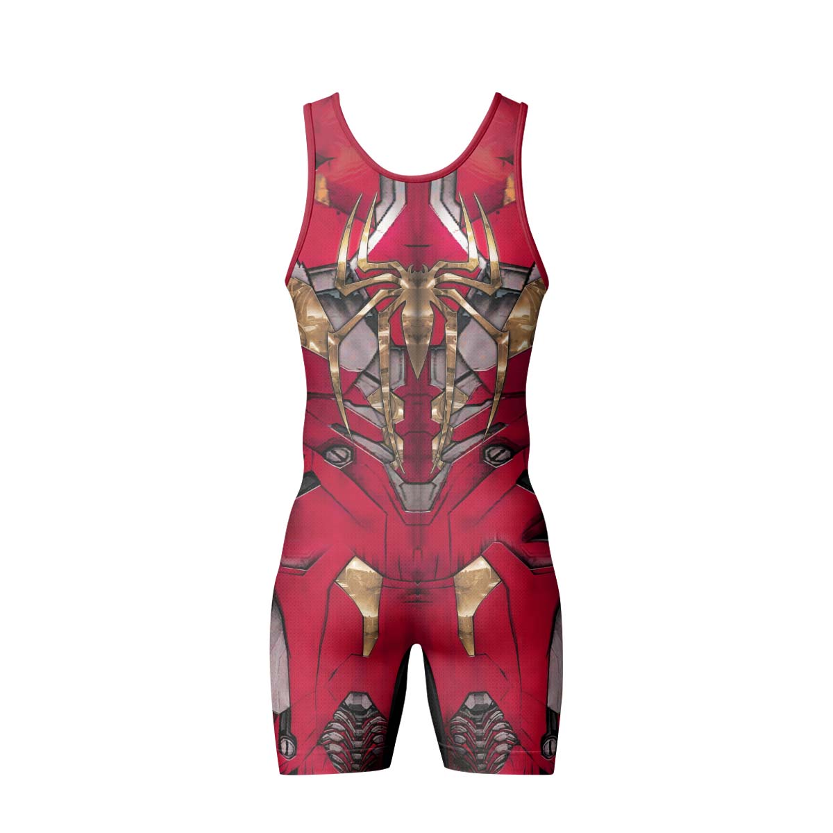  Spiderman Iron Armor Wrestling Singlet