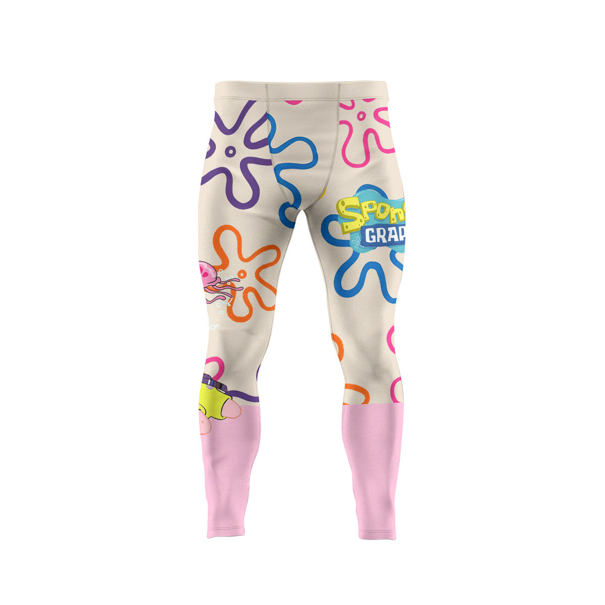  SpongeBob Patrick Star Chilling Day Men's Compression Leggings