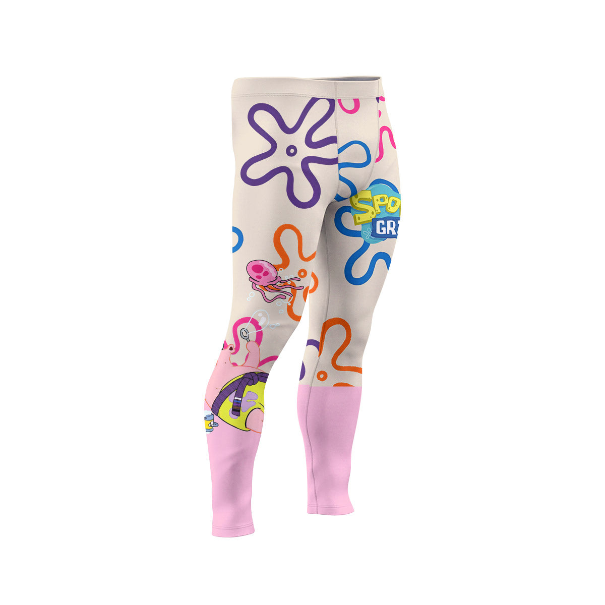  SpongeBob Patrick Star Chilling Day Men's Compression Leggings