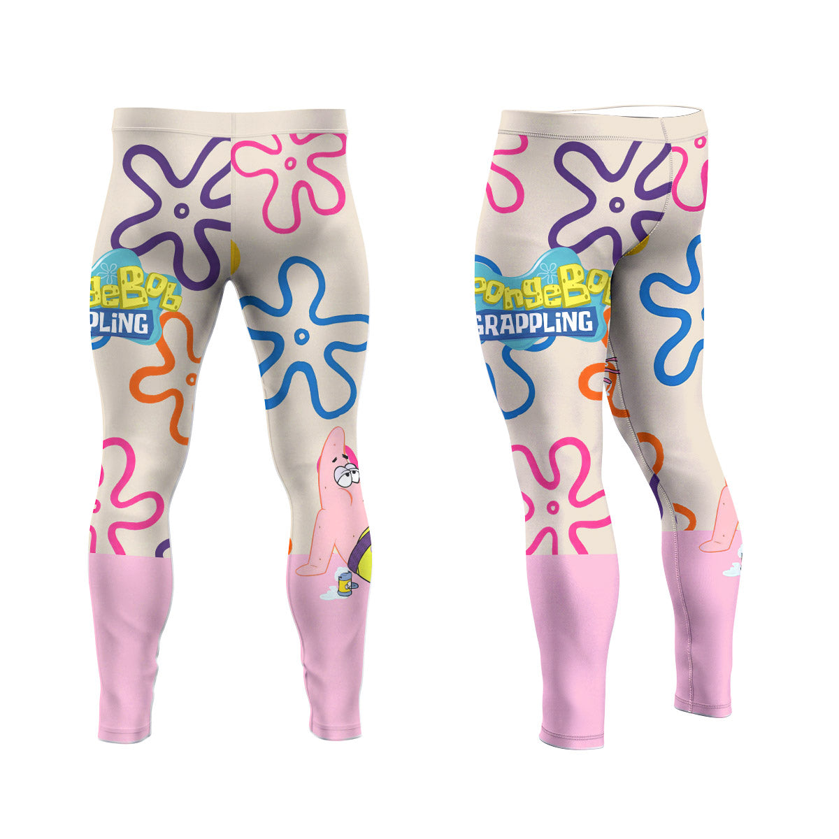 SpongeBob Patrick Star Chilling Day Men's Compression Leggings