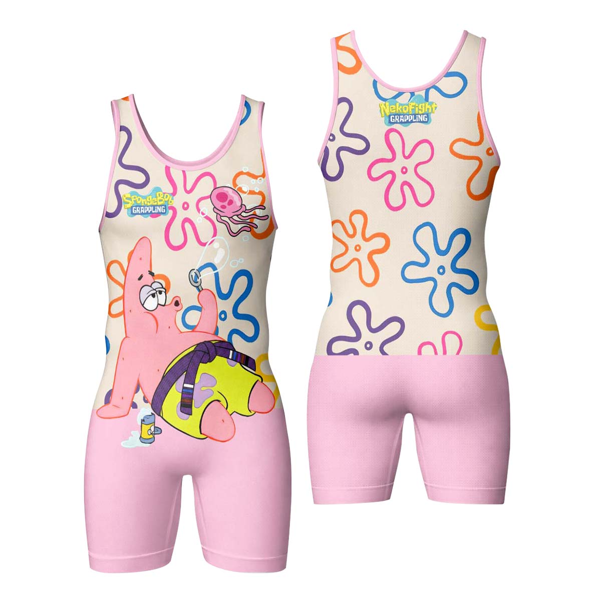 SpongeBob Patrick Star Chilling Day Wrestling Singlet