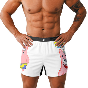 SpongeBob Patrick Star Drooling Face Grappling Shorts