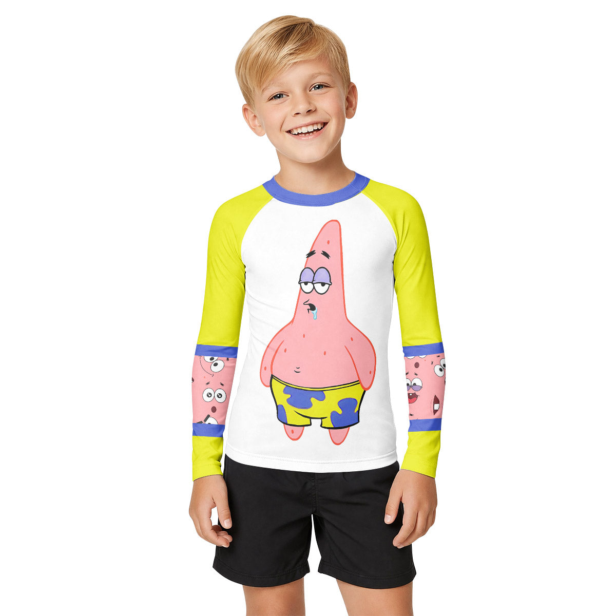 SpongeBob Patrick Star Drooling Face Kid Rash Guard