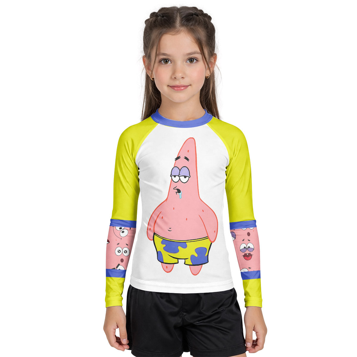 SpongeBob Patrick Star Drooling Face Kid Rash Guard