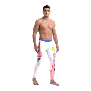 SpongeBob Patrick Star Drooling Face Men's Compression Leggings