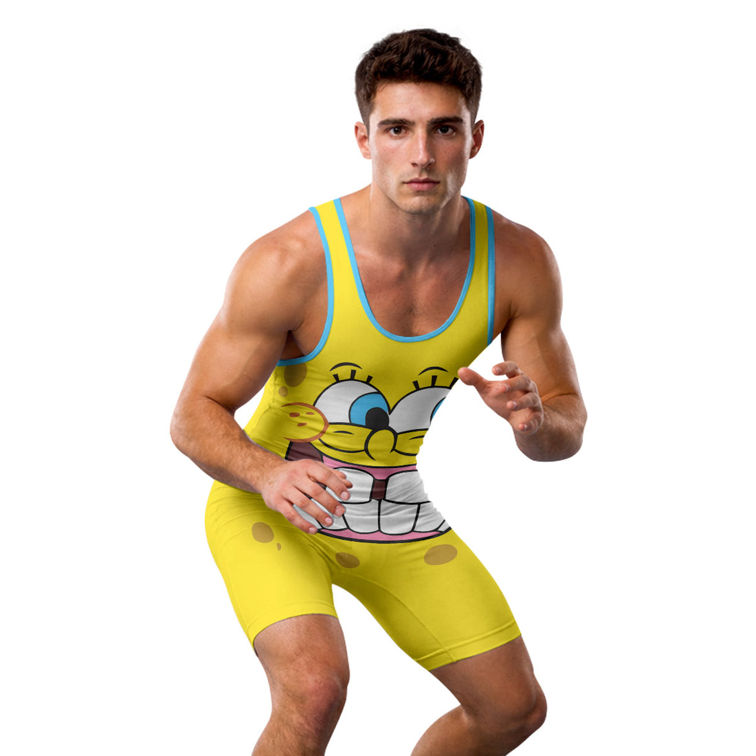 SpongeBob Troll Face Wrestling Singlet
