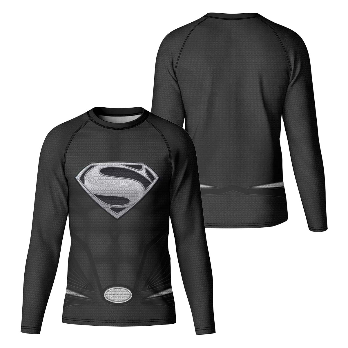 Super Man Black Kid Rash Guard