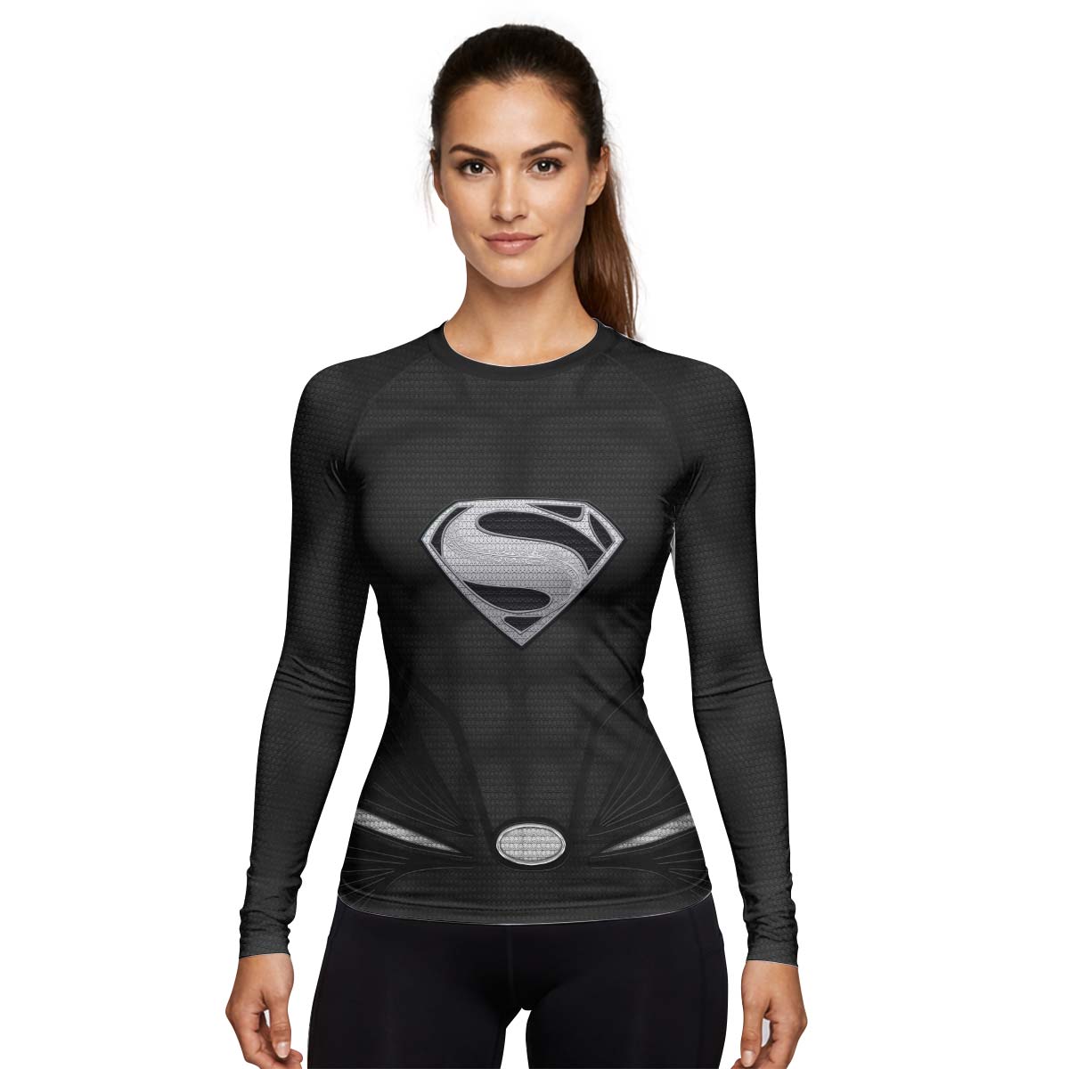 Super Man Black Rash Guard