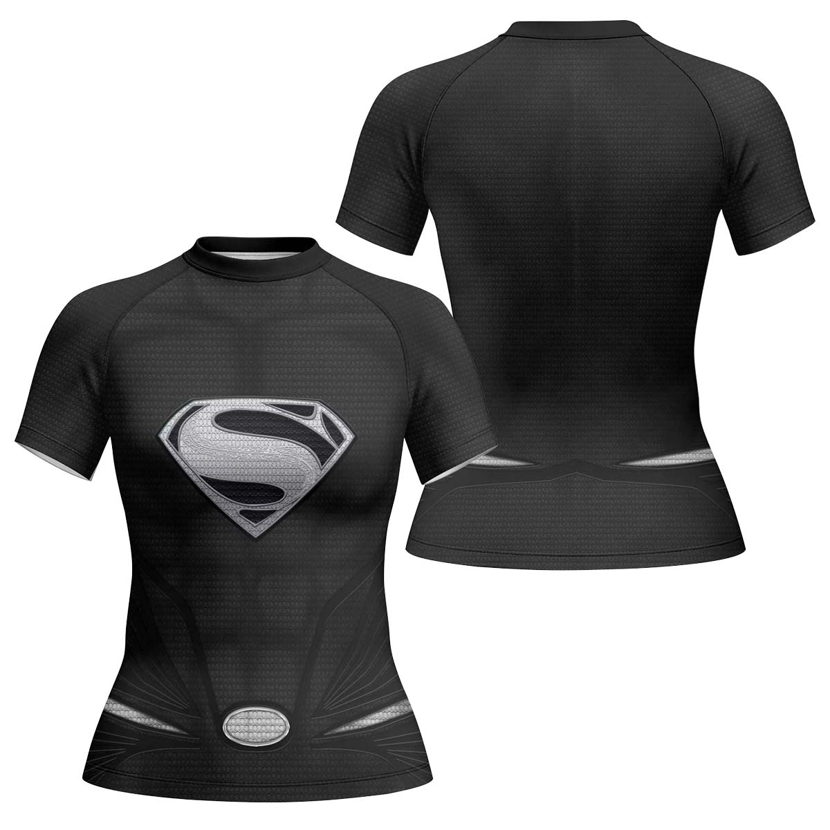 Super Man Black Rash Guard