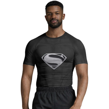 Super Man Black Rash Guard
