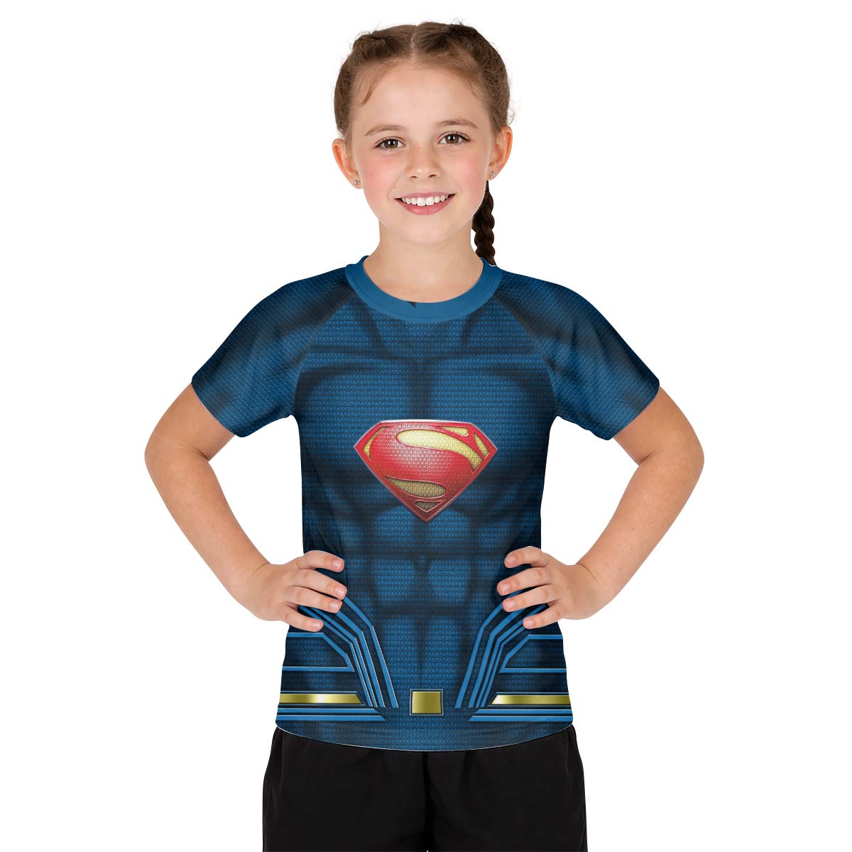 Super Man Blue Kid Rash Guard