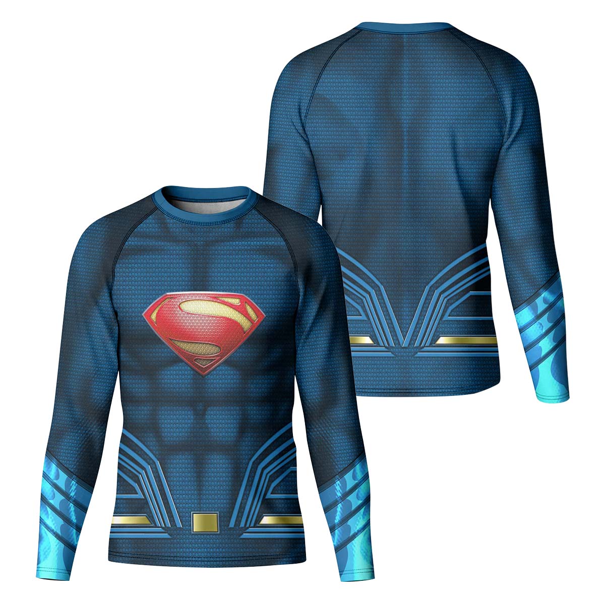 Super Man Blue Kid Rash Guard