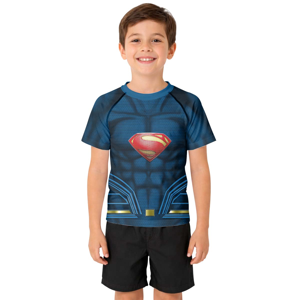 Super Man Blue Kid Rash Guard