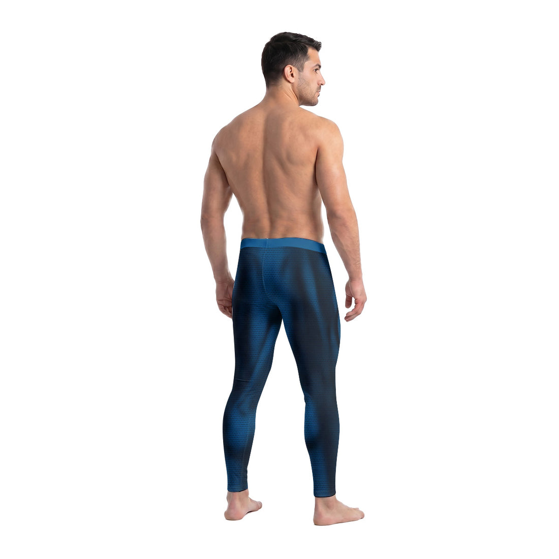  Super Man Blue Men's Compression Leggings