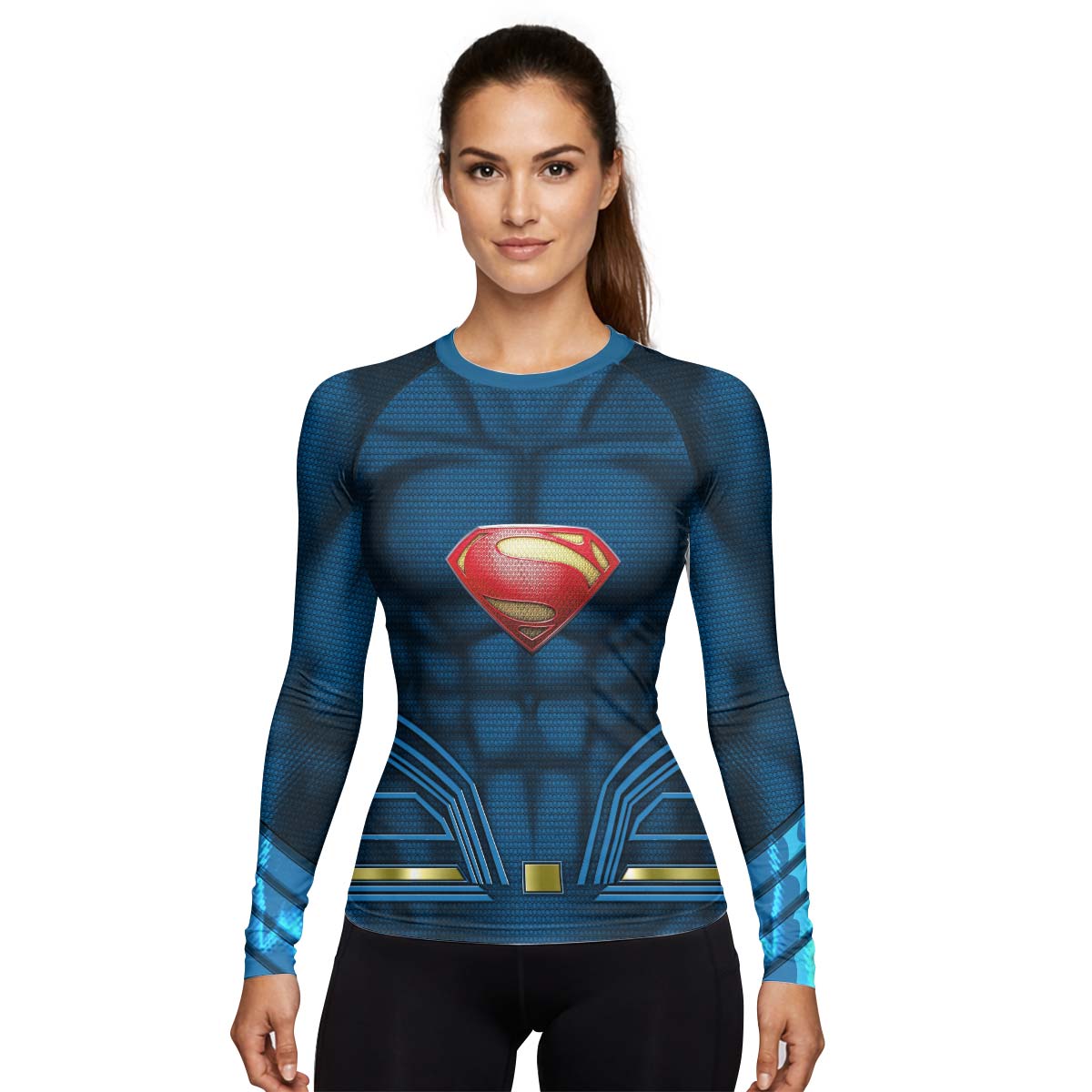 Super Man Blue Rash Guard