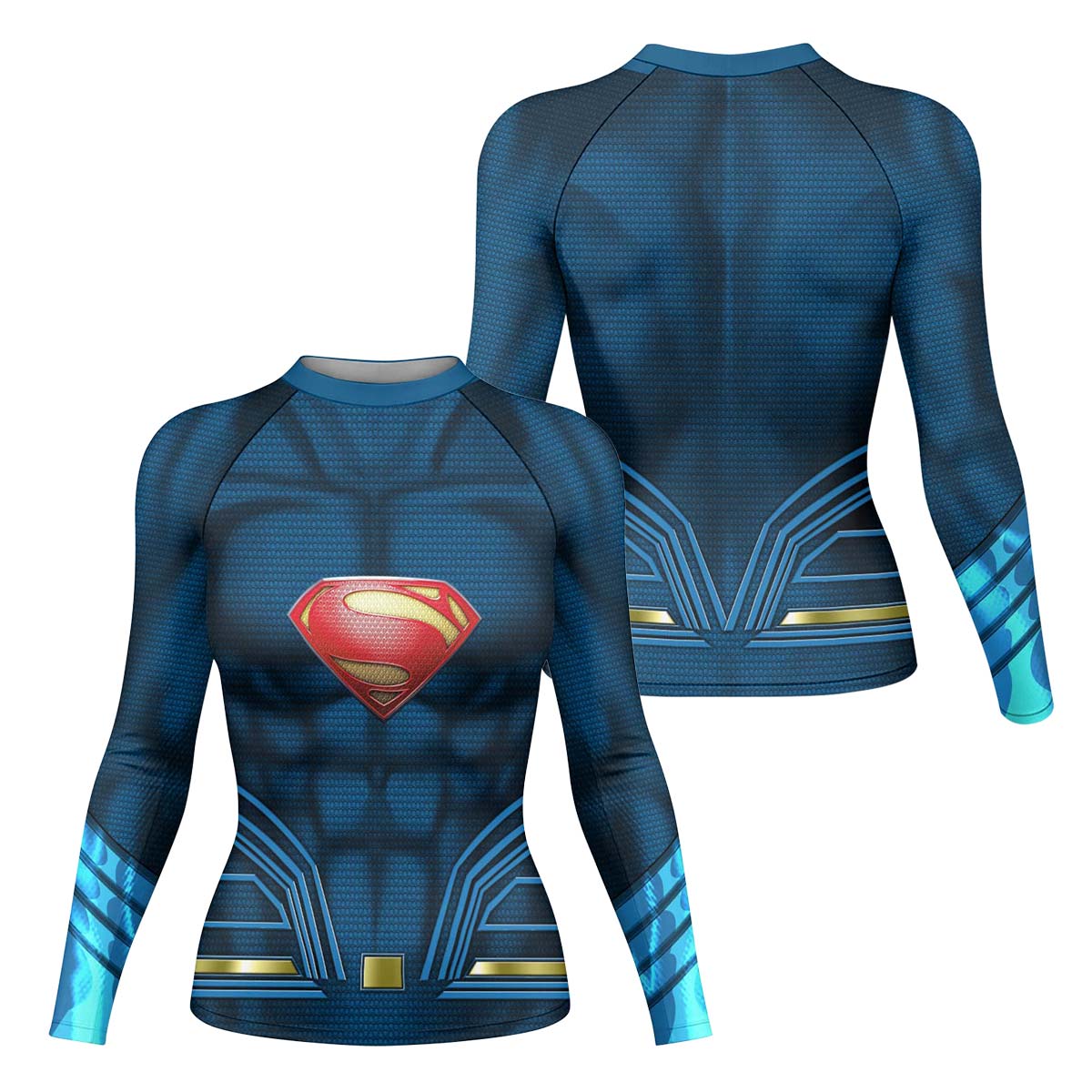 Super Man Blue Rash Guard