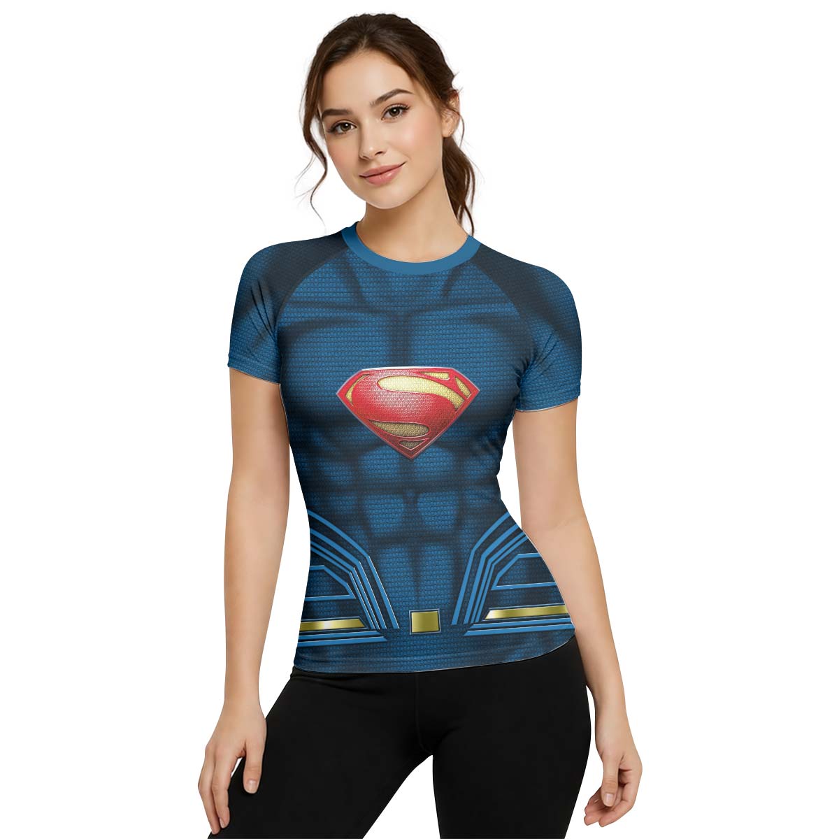 Super Man Blue Rash Guard