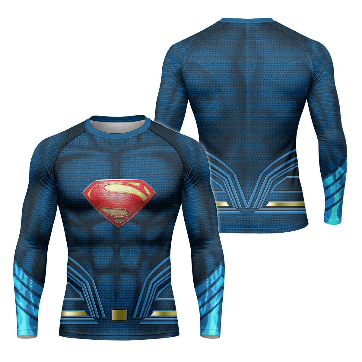 Super Man Blue Rash Guard