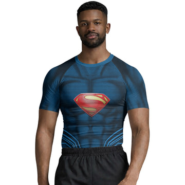 Super Man Blue Rash Guard