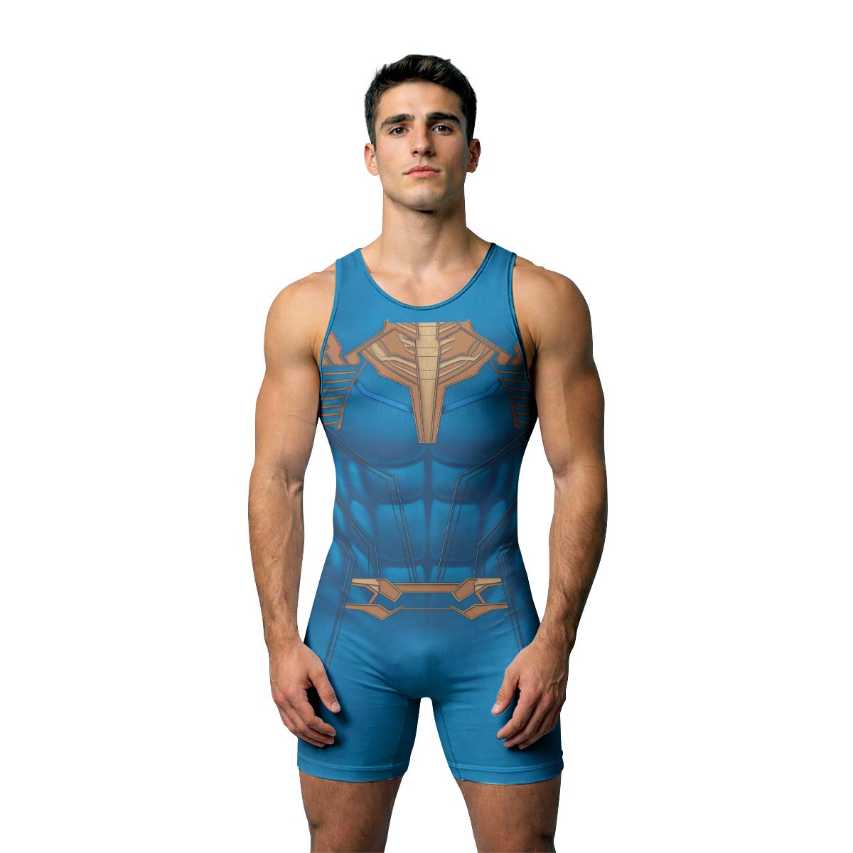 Thanos Cosplay Wrestling Singlet