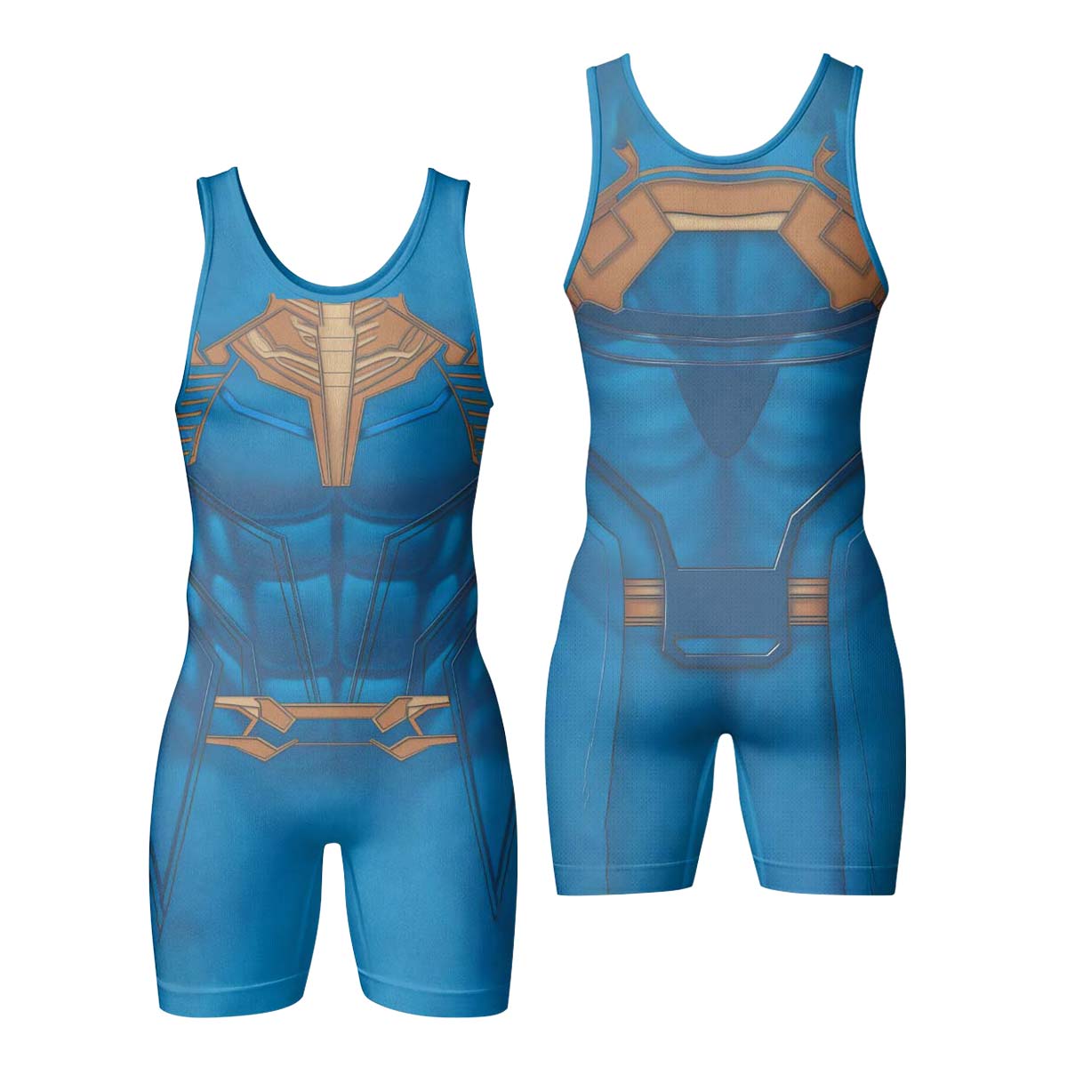 Thanos Cosplay Wrestling Singlet